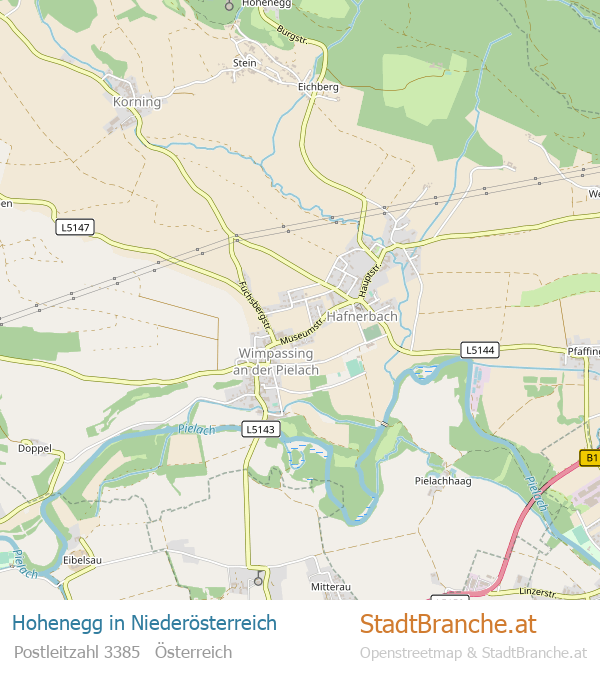 Hohenegg Stadtplan Niederösterreich