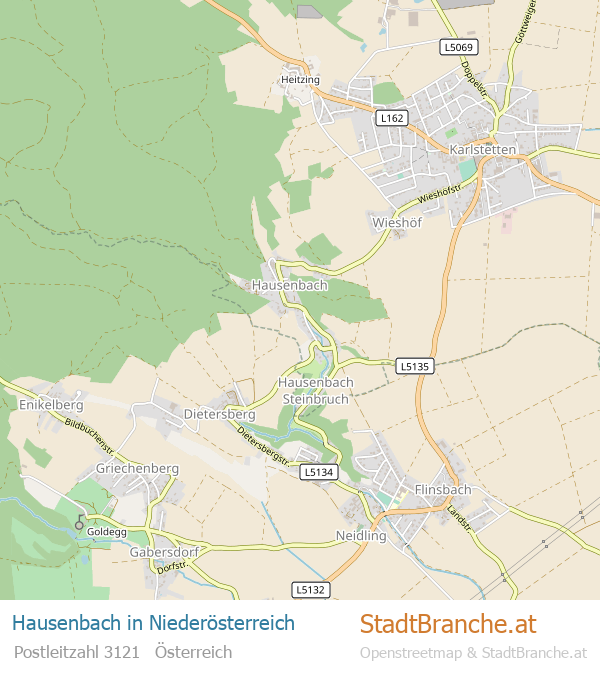 Hausenbach Karte Hausenbach Stadtplan Niederösterreich