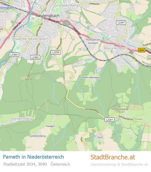 Pameth Karte Pameth Stadtplan Niederösterreich
