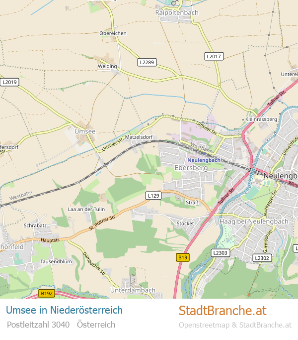 Umsee Karte Umsee Stadtplan Niederösterreich
