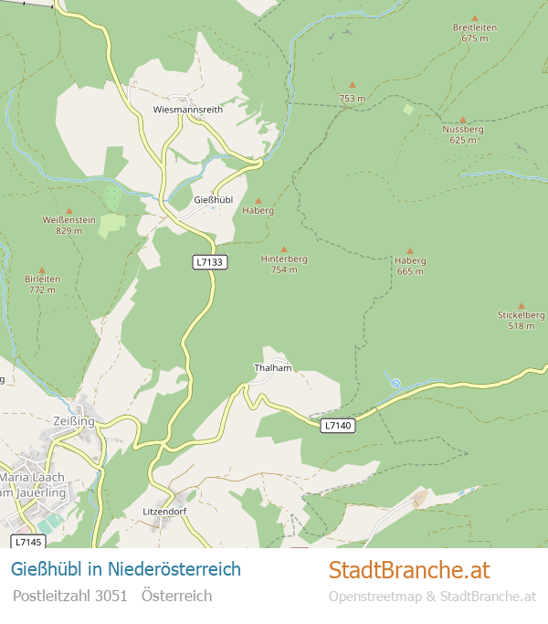 Gießhübl Stadtplan Niederösterreich
