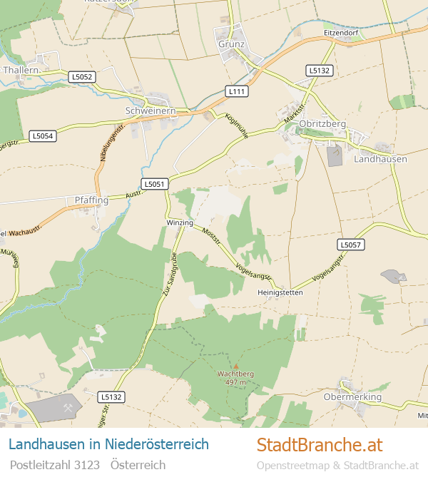 Landhausen Stadtplan Niederösterreich