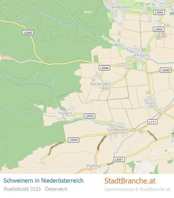 Schweinern Stadtplan Niederösterreich
