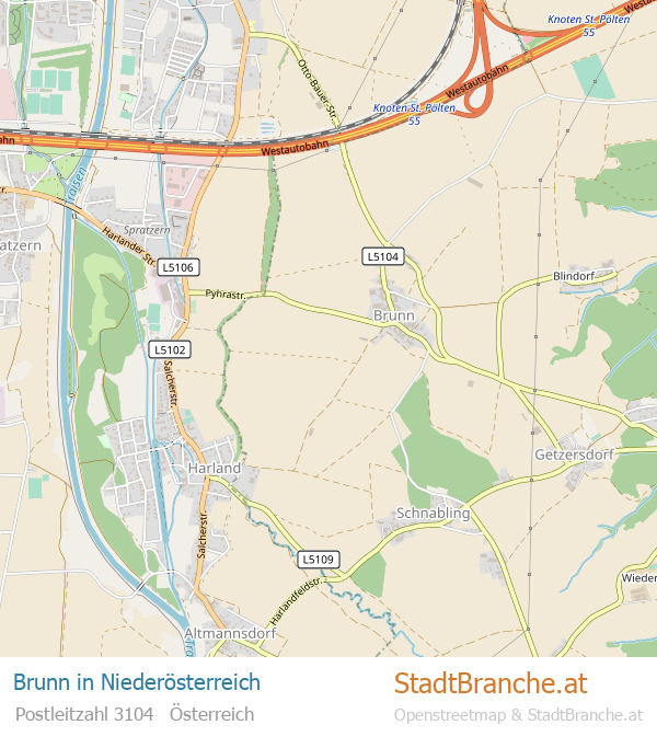 Brunn Karte Brunn Stadtplan Niederösterreich