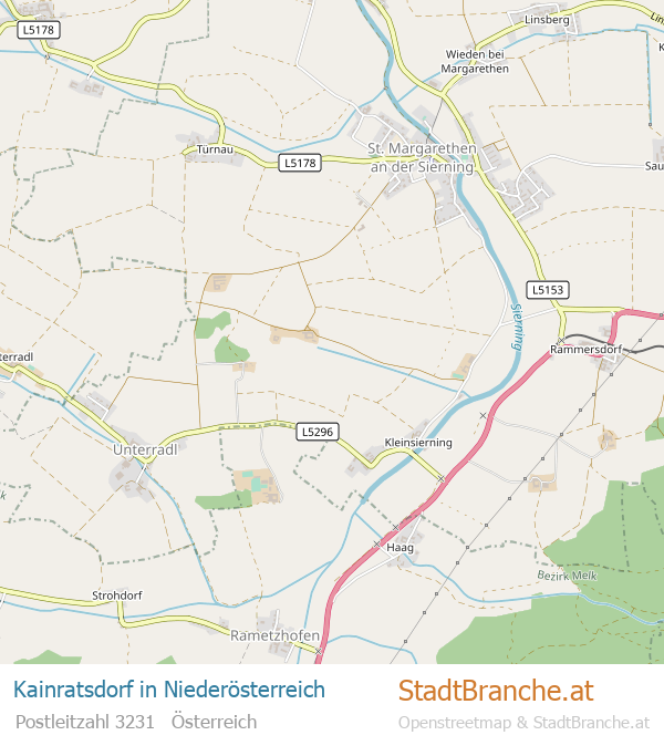 Kainratsdorf Stadtplan Niederösterreich