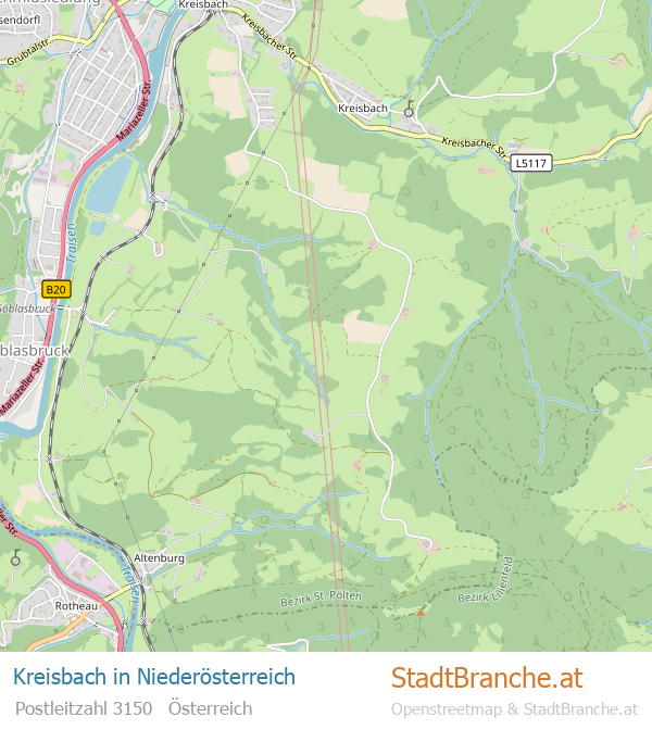 Kreisbach Stadtplan Niederösterreich
