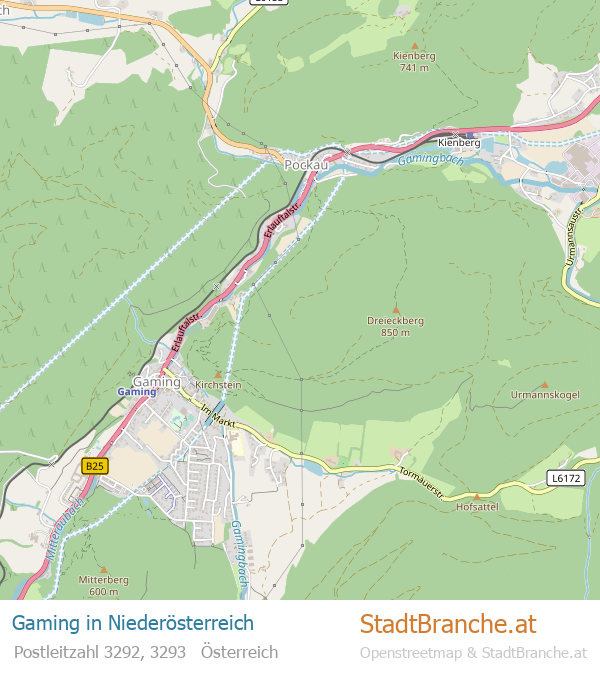 Gaming Karte Gaming Stadtplan Niederösterreich