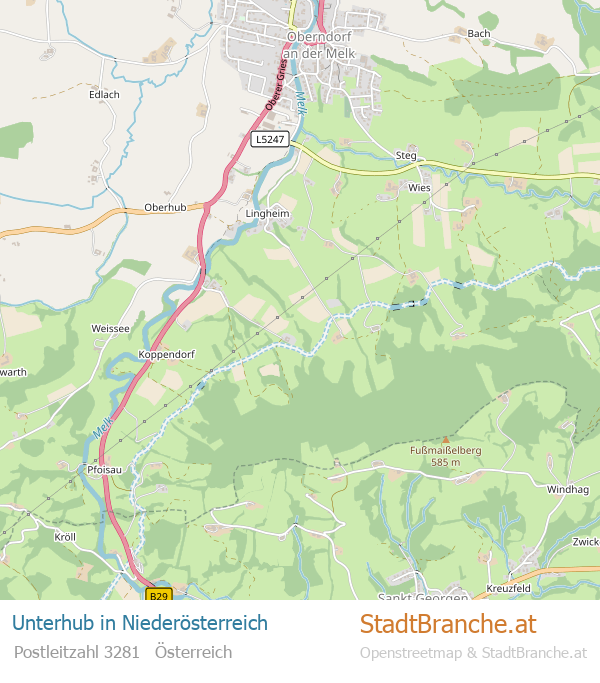 Unterhub Stadtplan Niederösterreich