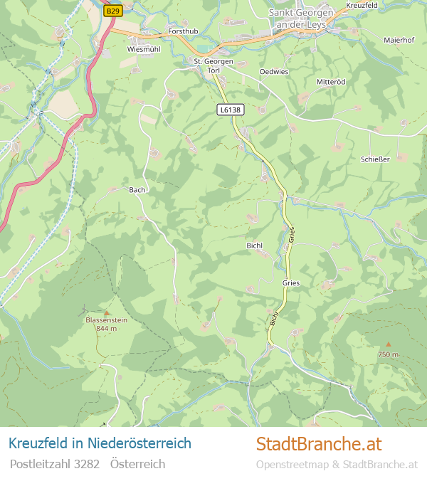 Kreuzfeld Stadtplan Niederösterreich