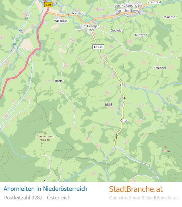 Ahornleiten Karte Ahornleiten Stadtplan Niederösterreich