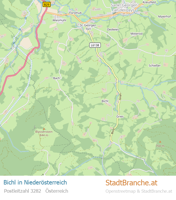 Bichl Karte Bichl Stadtplan Niederösterreich