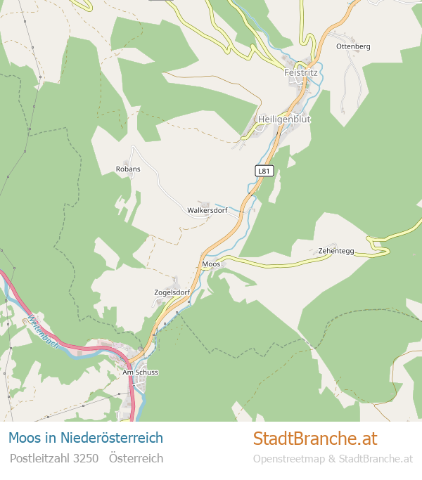 Moos Karte Moos Stadtplan Niederösterreich