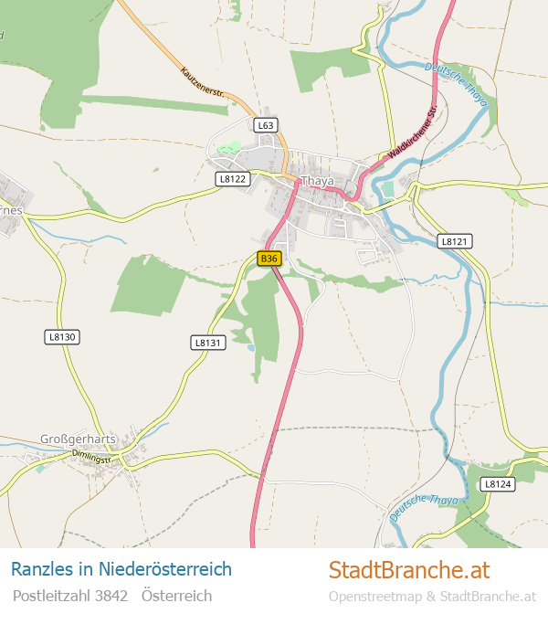Ranzles Karte Ranzles Stadtplan Niederösterreich