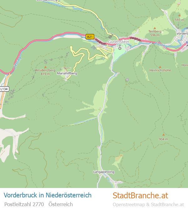 Vorderbruck Karte Vorderbruck Stadtplan Niederösterreich