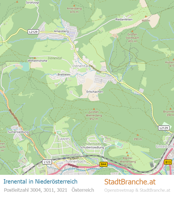 Irenental Karte Irenental Stadtplan Niederösterreich