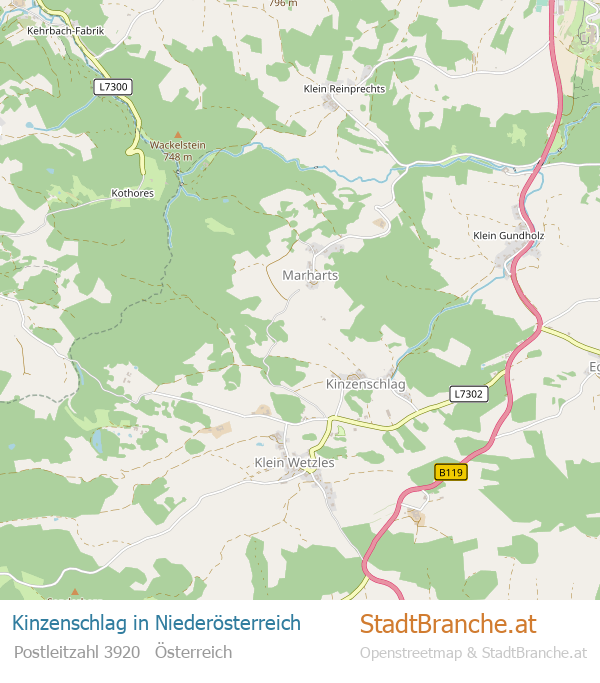 Kinzenschlag Karte Kinzenschlag Stadtplan Niederösterreich
