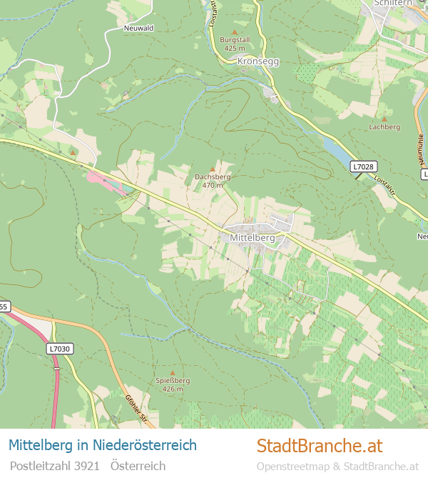 Mittelberg Stadtplan Niederösterreich