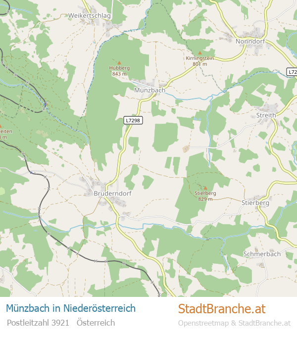 Münzbach Karte Münzbach Stadtplan Niederösterreich