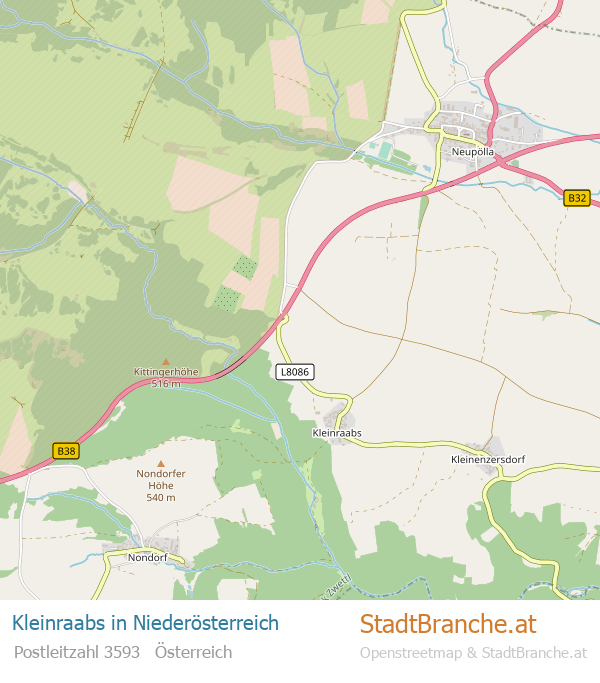 Kleinraabs Karte Kleinraabs Stadtplan Niederösterreich