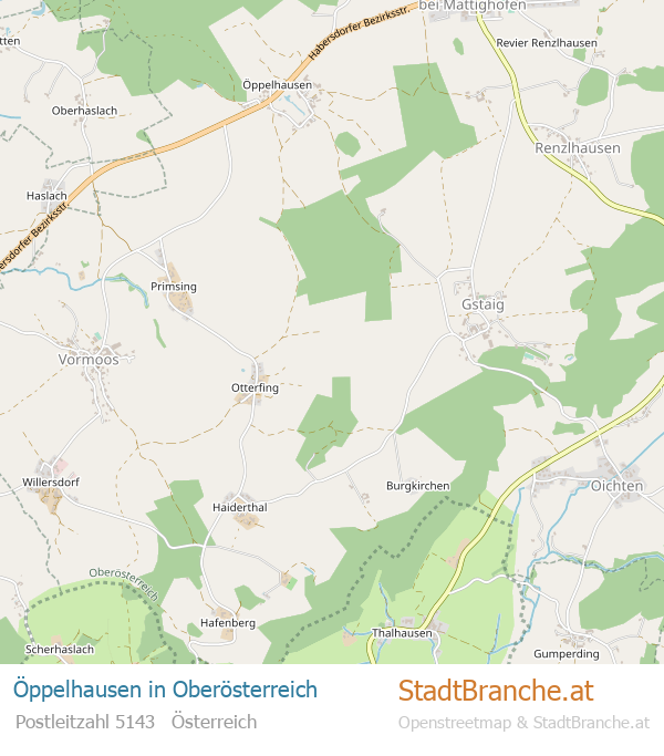 Öppelhausen Karte Öppelhausen Stadtplan Oberösterreich