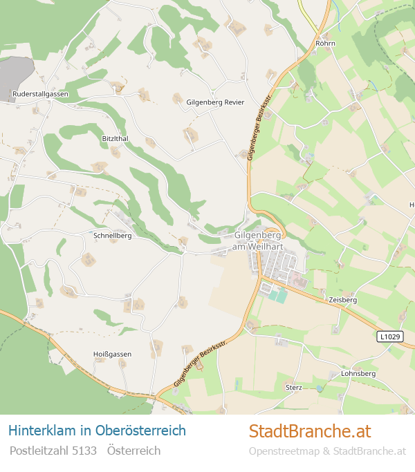 Hinterklam Stadtplan Oberösterreich
