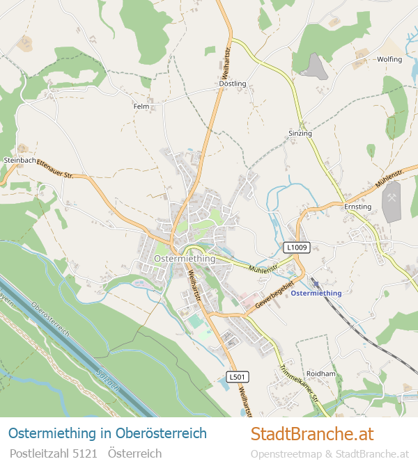 Ostermiething Stadtplan Oberösterreich