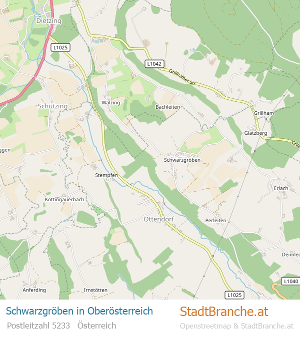 Schwarzgröben Stadtplan Oberösterreich