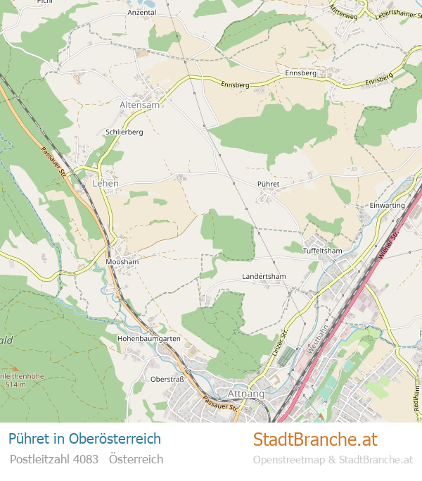 Pühret Karte Pühret Stadtplan Oberösterreich