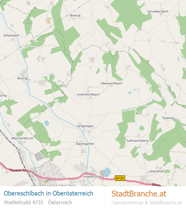 Obereschlbach Karte Obereschlbach Stadtplan Oberösterreich