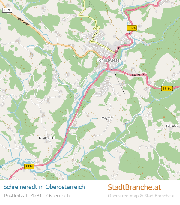 Schreineredt Karte Schreineredt Stadtplan Oberösterreich