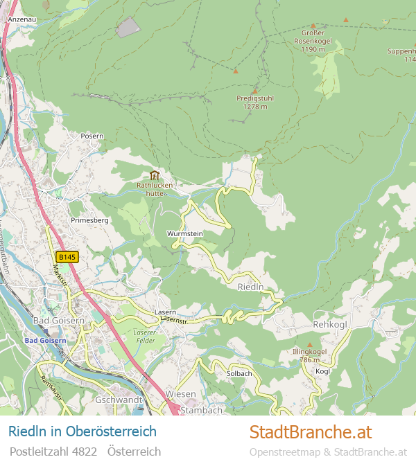 Riedln Karte Riedln Stadtplan Oberösterreich