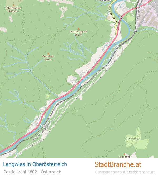 Langwies Karte Langwies Stadtplan Oberösterreich