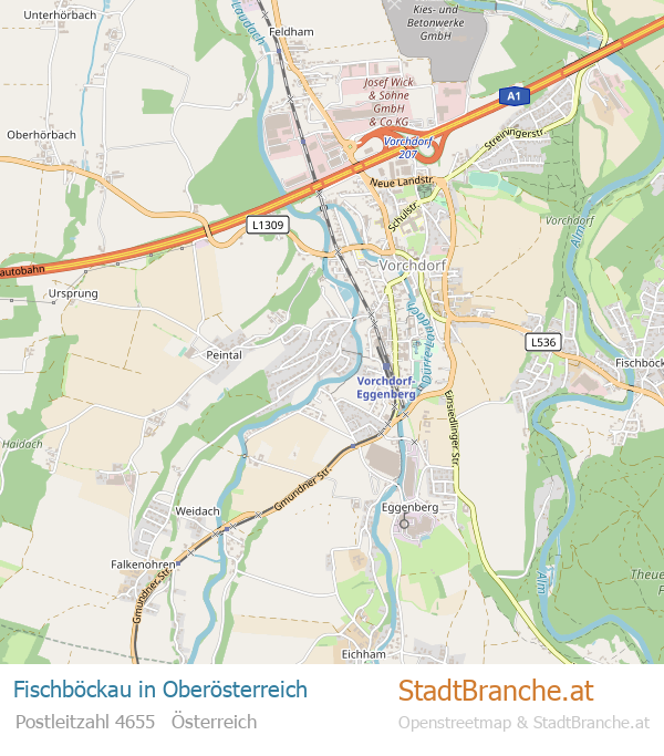 Fischböckau Karte Fischböckau Stadtplan Oberösterreich