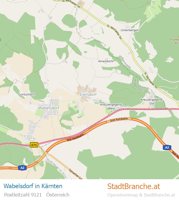 Wabelsdorf Stadtplan Kärnten