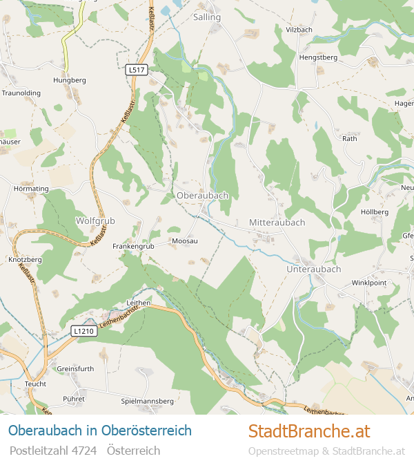 Oberaubach Karte Oberaubach Stadtplan Oberösterreich