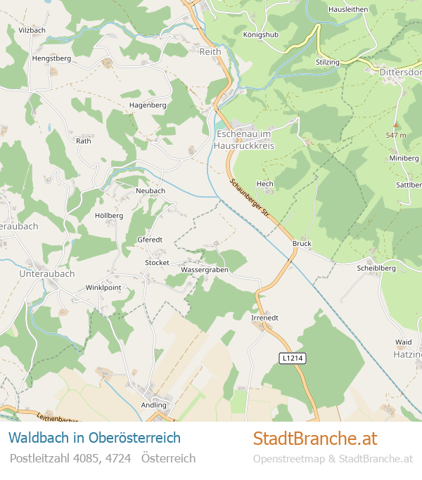 Waldbach Stadtplan Oberösterreich