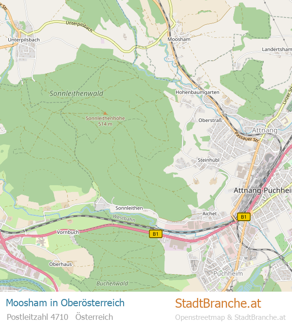 Moosham Stadtplan Oberösterreich