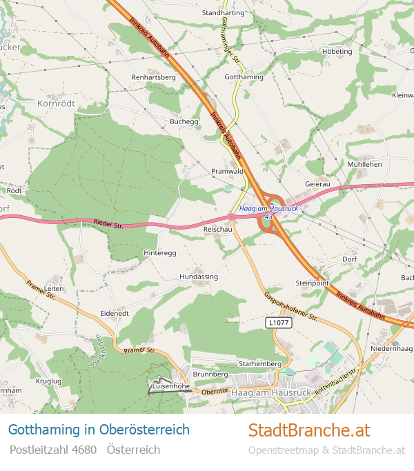 Gotthaming Stadtplan Oberösterreich