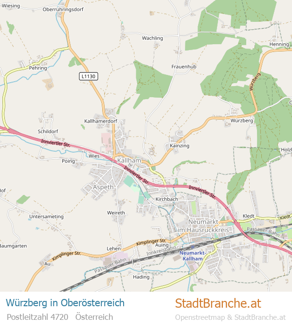 Würzberg Karte Würzberg Stadtplan Oberösterreich