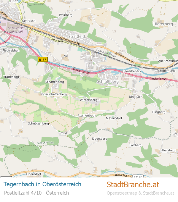 Tegernbach Stadtplan Oberösterreich
