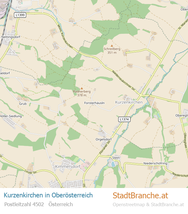 Kurzenkirchen Stadtplan Oberösterreich